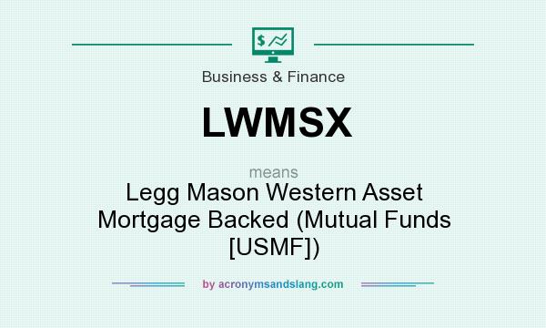 What does LWMSX mean? It stands for Legg Mason Western Asset Mortgage Backed (Mutual Funds [USMF])