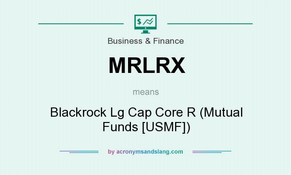 What does MRLRX mean? It stands for Blackrock Lg Cap Core R (Mutual Funds [USMF])