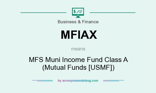 What does MFIAX mean? It stands for MFS Muni Income Fund Class A (Mutual Funds [USMF])