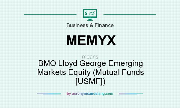 What does MEMYX mean? It stands for BMO Lloyd George Emerging Markets Equity (Mutual Funds [USMF])