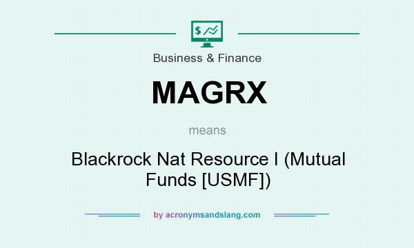 What does MAGRX mean? It stands for Blackrock Nat Resource I (Mutual Funds [USMF])