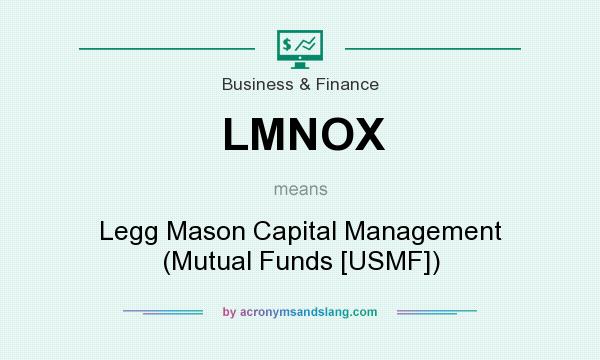 What does LMNOX mean? It stands for Legg Mason Capital Management (Mutual Funds [USMF])