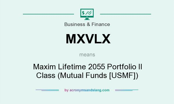 What does MXVLX mean? It stands for Maxim Lifetime 2055 Portfolio II Class (Mutual Funds [USMF])