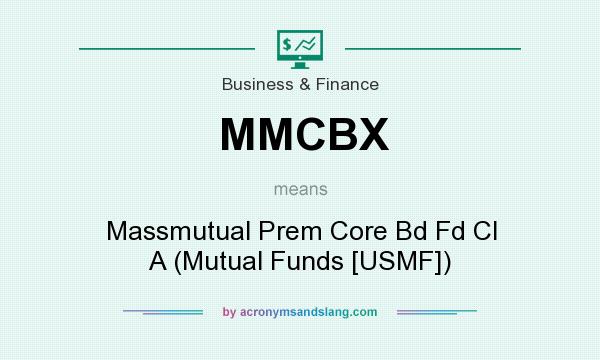 What does MMCBX mean? It stands for Massmutual Prem Core Bd Fd Cl A (Mutual Funds [USMF])
