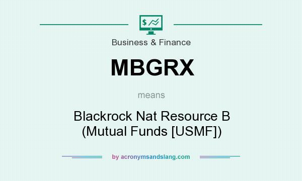 What does MBGRX mean? It stands for Blackrock Nat Resource B (Mutual Funds [USMF])
