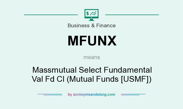 What does MFUNX mean? It stands for Massmutual Select Fundamental Val Fd Cl (Mutual Funds [USMF])