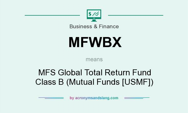 What does MFWBX mean? It stands for MFS Global Total Return Fund Class B (Mutual Funds [USMF])