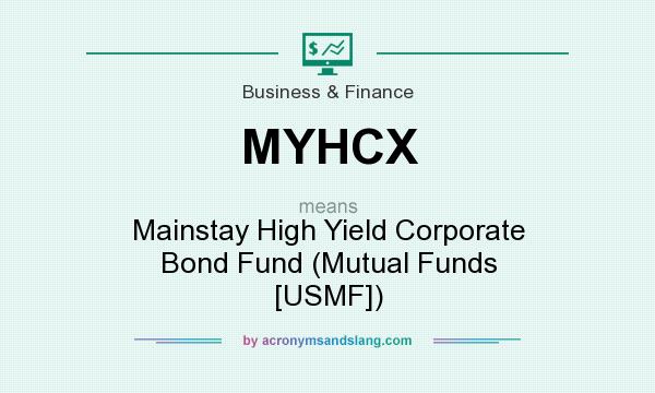 What does MYHCX mean? It stands for Mainstay High Yield Corporate Bond Fund (Mutual Funds [USMF])