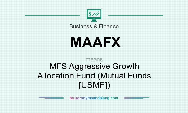 What does MAAFX mean? It stands for MFS Aggressive Growth Allocation Fund (Mutual Funds [USMF])