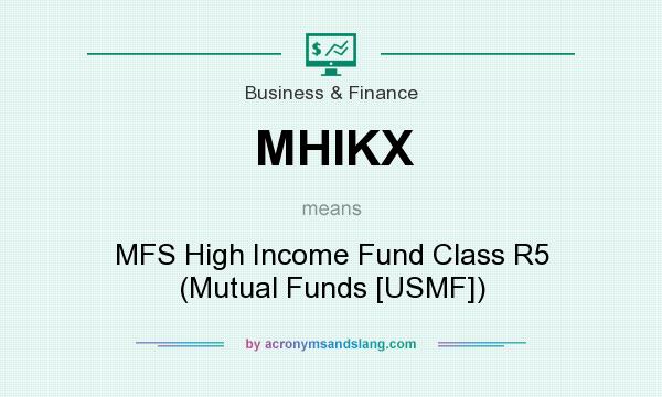 What does MHIKX mean? It stands for MFS High Income Fund Class R5 (Mutual Funds [USMF])