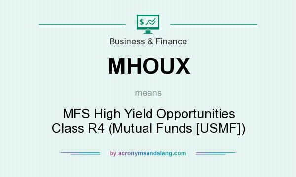 What does MHOUX mean? It stands for MFS High Yield Opportunities Class R4 (Mutual Funds [USMF])