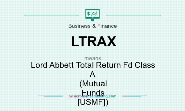 What does LTRAX mean? It stands for Lord Abbett Total Return Fd Class A (Mutual Funds [USMF])