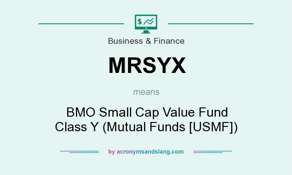 What does MRSYX mean? It stands for BMO Small Cap Value Fund Class Y (Mutual Funds [USMF])
