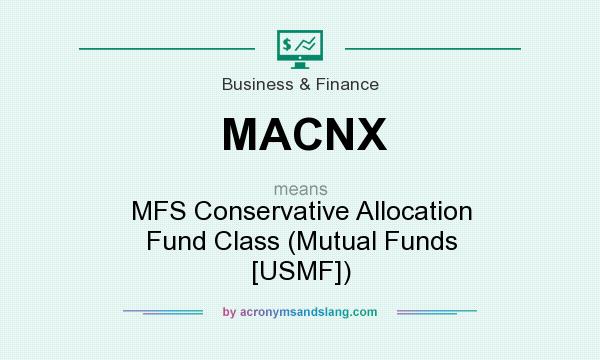 What does MACNX mean? It stands for MFS Conservative Allocation Fund Class (Mutual Funds [USMF])