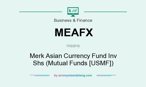 What does MEAFX mean? It stands for Merk Asian Currency Fund Inv Shs (Mutual Funds [USMF])