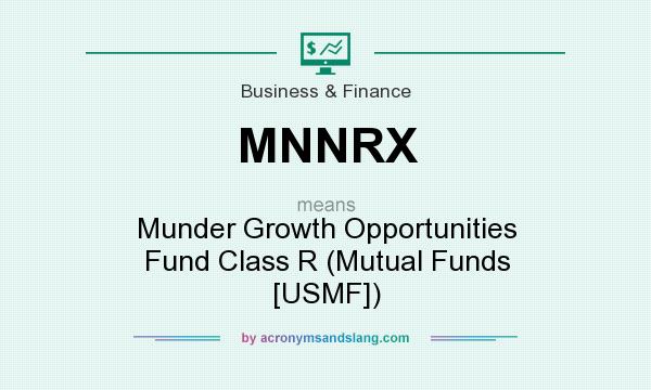 What does MNNRX mean? It stands for Munder Growth Opportunities Fund Class R (Mutual Funds [USMF])