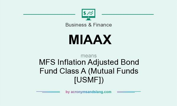 What does MIAAX mean? It stands for MFS Inflation Adjusted Bond Fund Class A (Mutual Funds [USMF])