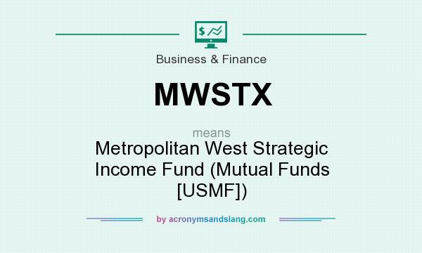 What does MWSTX mean? It stands for Metropolitan West Strategic Income Fund (Mutual Funds [USMF])