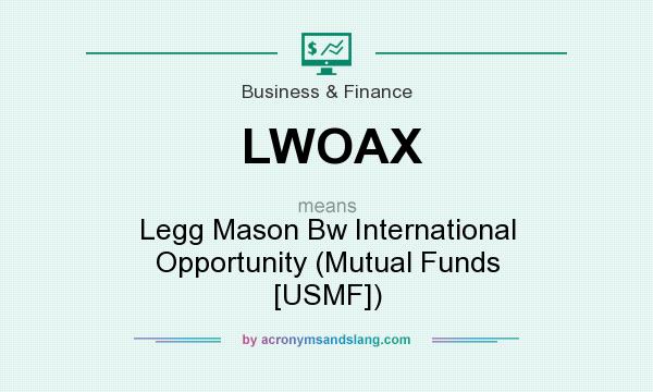 What does LWOAX mean? It stands for Legg Mason Bw International Opportunity (Mutual Funds [USMF])