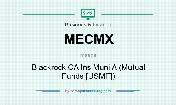 What does MECMX mean? It stands for Blackrock CA Ins Muni A (Mutual Funds [USMF])