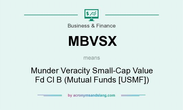 What does MBVSX mean? It stands for Munder Veracity Small-Cap Value Fd Cl B (Mutual Funds [USMF])