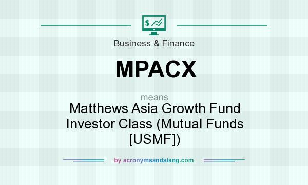 What does MPACX mean? It stands for Matthews Asia Growth Fund Investor Class (Mutual Funds [USMF])