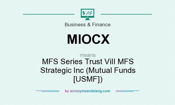 What does MIOCX mean? It stands for MFS Series Trust ViII MFS Strategic Inc (Mutual Funds [USMF])