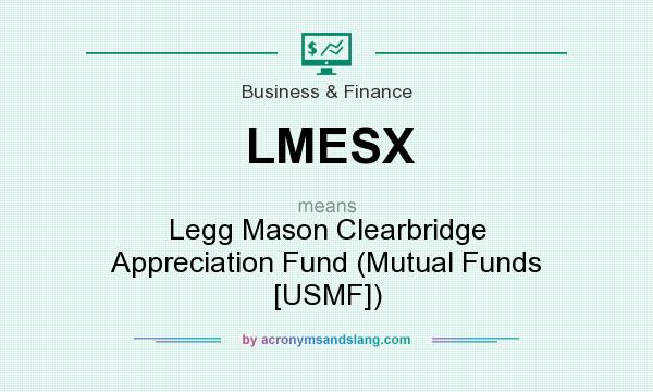 What does LMESX mean? It stands for Legg Mason Clearbridge Appreciation Fund (Mutual Funds [USMF])