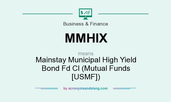 What does MMHIX mean? It stands for Mainstay Municipal High Yield Bond Fd Cl (Mutual Funds [USMF])