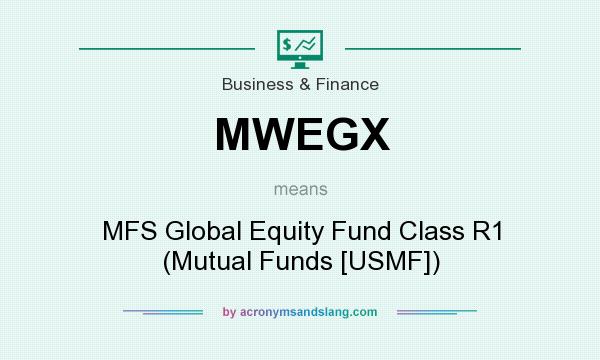 What does MWEGX mean? It stands for MFS Global Equity Fund Class R1 (Mutual Funds [USMF])