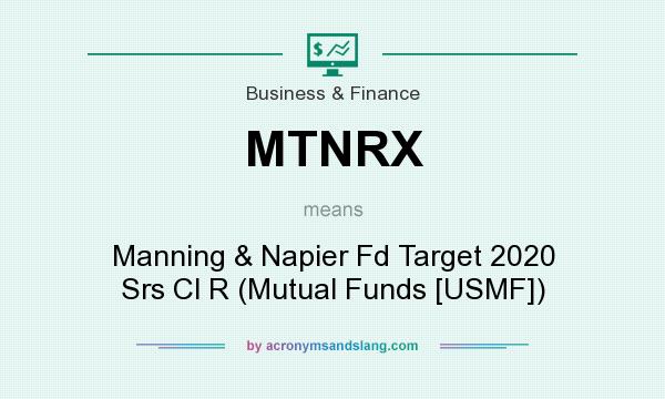 What does MTNRX mean? It stands for Manning & Napier Fd Target 2020 Srs Cl R (Mutual Funds [USMF])