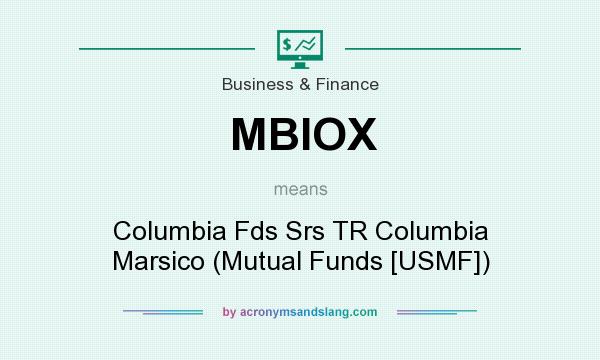 What does MBIOX mean? It stands for Columbia Fds Srs TR Columbia Marsico (Mutual Funds [USMF])