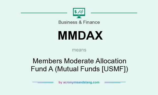 What does MMDAX mean? It stands for Members Moderate Allocation Fund A (Mutual Funds [USMF])