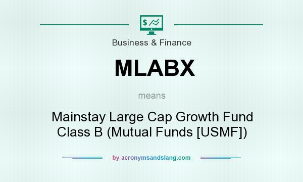What does MLABX mean? It stands for Mainstay Large Cap Growth Fund Class B (Mutual Funds [USMF])