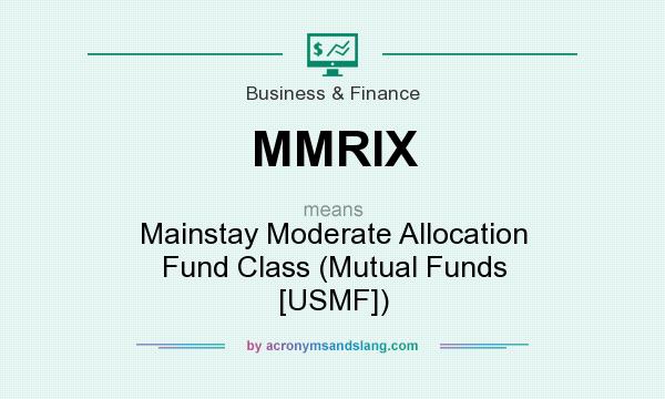 What does MMRIX mean? It stands for Mainstay Moderate Allocation Fund Class (Mutual Funds [USMF])