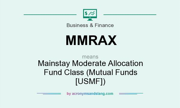 What does MMRAX mean? It stands for Mainstay Moderate Allocation Fund Class (Mutual Funds [USMF])