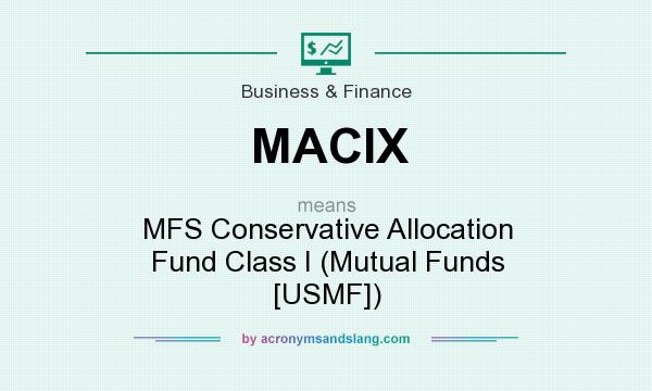 What does MACIX mean? It stands for MFS Conservative Allocation Fund Class I (Mutual Funds [USMF])