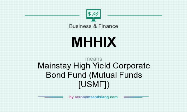 What does MHHIX mean? It stands for Mainstay High Yield Corporate Bond Fund (Mutual Funds [USMF])