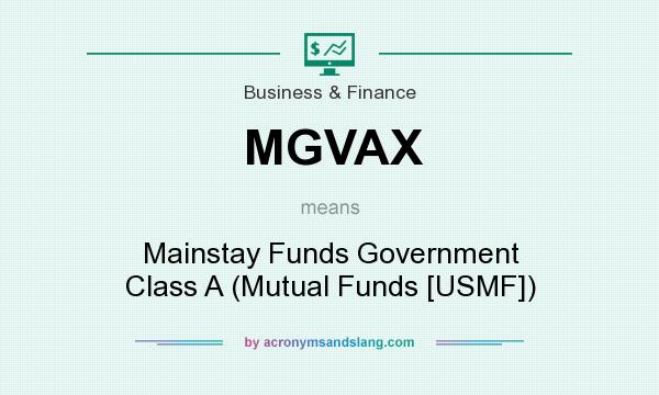 What does MGVAX mean? It stands for Mainstay Funds Government Class A (Mutual Funds [USMF])