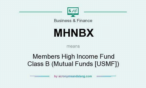 What does MHNBX mean? It stands for Members High Income Fund Class B (Mutual Funds [USMF])