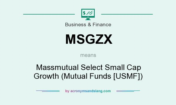 What does MSGZX mean? It stands for Massmutual Select Small Cap Growth (Mutual Funds [USMF])