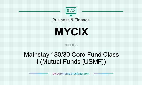 What does MYCIX mean? It stands for Mainstay 130/30 Core Fund Class I (Mutual Funds [USMF])