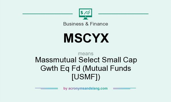 What does MSCYX mean? It stands for Massmutual Select Small Cap Gwth Eq Fd (Mutual Funds [USMF])