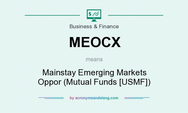 What does MEOCX mean? It stands for Mainstay Emerging Markets Oppor (Mutual Funds [USMF])