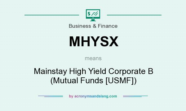 What does MHYSX mean? It stands for Mainstay High Yield Corporate B (Mutual Funds [USMF])