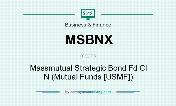 What does MSBNX mean? It stands for Massmutual Strategic Bond Fd Cl N (Mutual Funds [USMF])