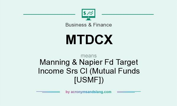 What does MTDCX mean? It stands for Manning & Napier Fd Target Income Srs Cl (Mutual Funds [USMF])