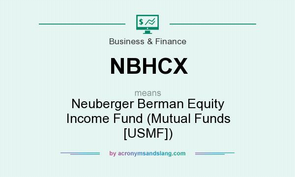 What does NBHCX mean? It stands for Neuberger Berman Equity Income Fund (Mutual Funds [USMF])