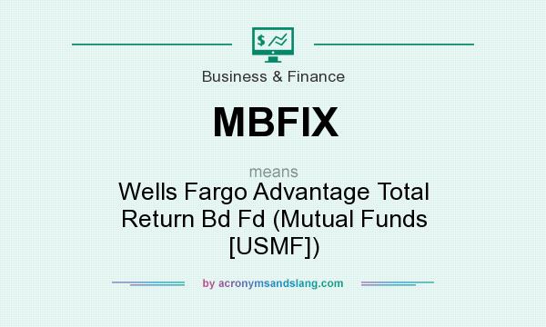 What does MBFIX mean? It stands for Wells Fargo Advantage Total Return Bd Fd (Mutual Funds [USMF])