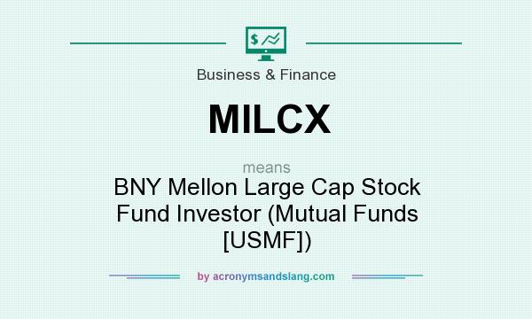 What does MILCX mean? It stands for BNY Mellon Large Cap Stock Fund Investor (Mutual Funds [USMF])
